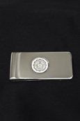 Central Michigan Seal Silver Plated Affinity Money Clip
