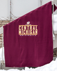 Central Michigan Maroon Pro-Weave® Sweatshirt Blanket