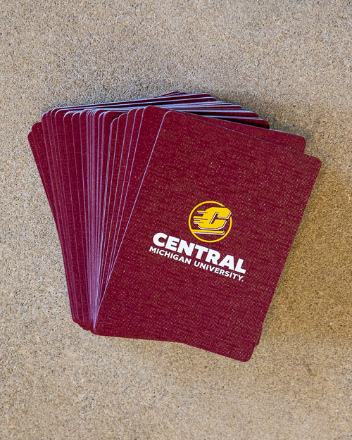 Maroon Playing Cards w/ Action C - Plastic Coated