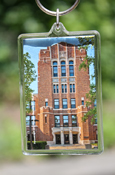 Central Warriner Hall Key Chain With Central Michigan University on Back