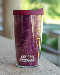 Action C Central Michigan 16 oz. Tumbler with Maroon Lid