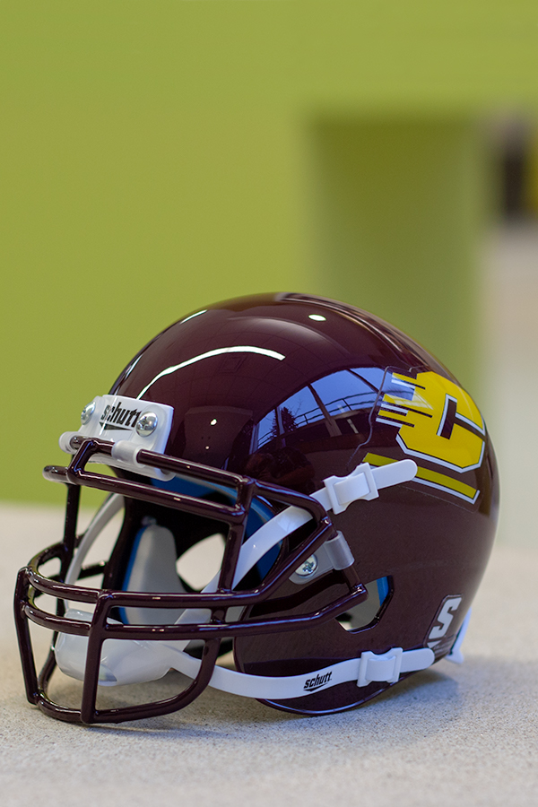 Maroon Flying C Mini Football Helmet  The CMU  Bookstore