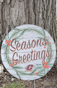 Action C Seasons Greetings Round Indoor/Outdoor Sign<br><brand></brand>