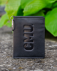 CMU Leather ID Holder with Key Ring