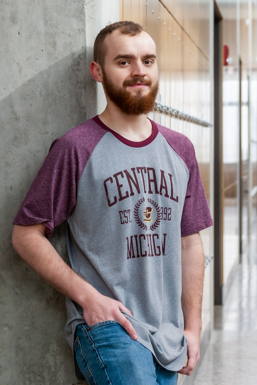 Download Central Michigan 1892 Maroon & Gray Raglan T ...