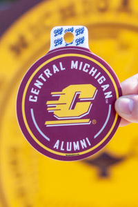 Central Michigan Alumni Action C Maroon Round Sticker