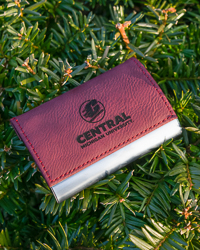 Central Michigan Leather Business Card Holder