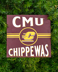 Action C CMU Chippewas Maroon Sign
