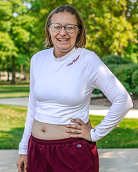 Central Michigan Script White Women's Crop Mock Neck Long Sleeve T-Shirt