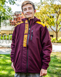 Action C Central Michigan Maroon & Gold Full Zip Jacket