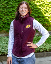 Action C Maroon Women's Quilted Vest