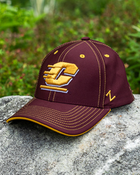 Action C 3D CMU Chippewas Maroon & Gold Stretch Fit Hat