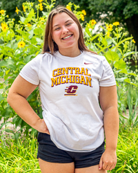 Central Michigan Action C White T-Shirt