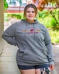 Central Michigan Action C Chippewas Gray Hoodie