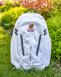 Action C Central Michigan UA Hustle 6.0 White Backpack