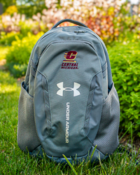 Action C Central Michigan UA Hustle 6.0 Gray Backpack