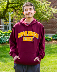 Central Michigan Alumni Chenille Patch Maroon Hoodie