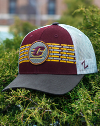 Action C Patch Repeating Central Michigan Maroon & Gray Trucker Hat