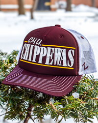 CMU Chippewas Puff Ink Maroon Foam Front Trucker Hat