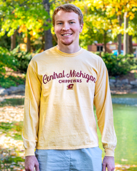 Central Michigan Chippewas Action C Butter Yellow Long Sleeve T-Shirt