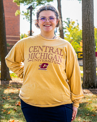 Central Michigan University Action C Mustard Long Sleeve T-Shirt