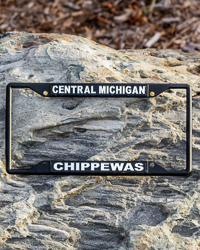 Central Michigan Chippewas Black Metal License Plate Frame