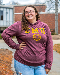 CMU Central Michigan Seal Maroon Hooded T-Shirt