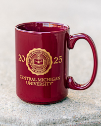 Central Michigan University Seal Class of 2025 Maroon Ceramic Mug