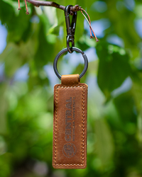 Action C Central Michigan University Brown Leather Key Chain
