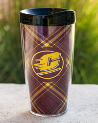 Action C Central Michigan University Tartan 16 oz. Travel Tumbler