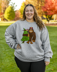 Fire Up Chips! Action C Bigfoot Heather Gray Crewneck Sweatshirt