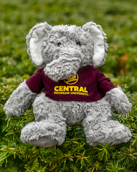Gray Elephant Cuddle Buddies Stuffed Animal with Central Michigan University T-Shirt