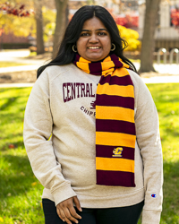 Action C Maroon & Gold Striped Knit Scarf