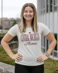 Action C Central Michigan Script Alumni Women’s Oatmeal T-Shirt