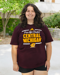 Fire Up Chips! Central Michigan Action C Maroon T-Shirt