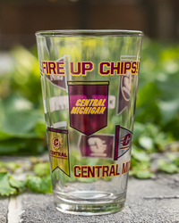 Action C Central Michigan Stained Glass Style Pennants 16 oz. Pint Glass