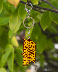 Central Michigan Maroon & Gold Acrylic Key Tag