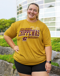 Central Michigan CMU Chippewas Action C Mustard T-Shirt