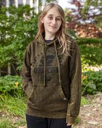 Central Michigan Action C Chippewas Established 1892 Topaz Brown Mineral Wash Hoodie